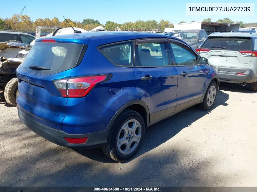 2018 Ford Escape S VIN: 1FMCU0F77JUA27739 Lot: 40634500