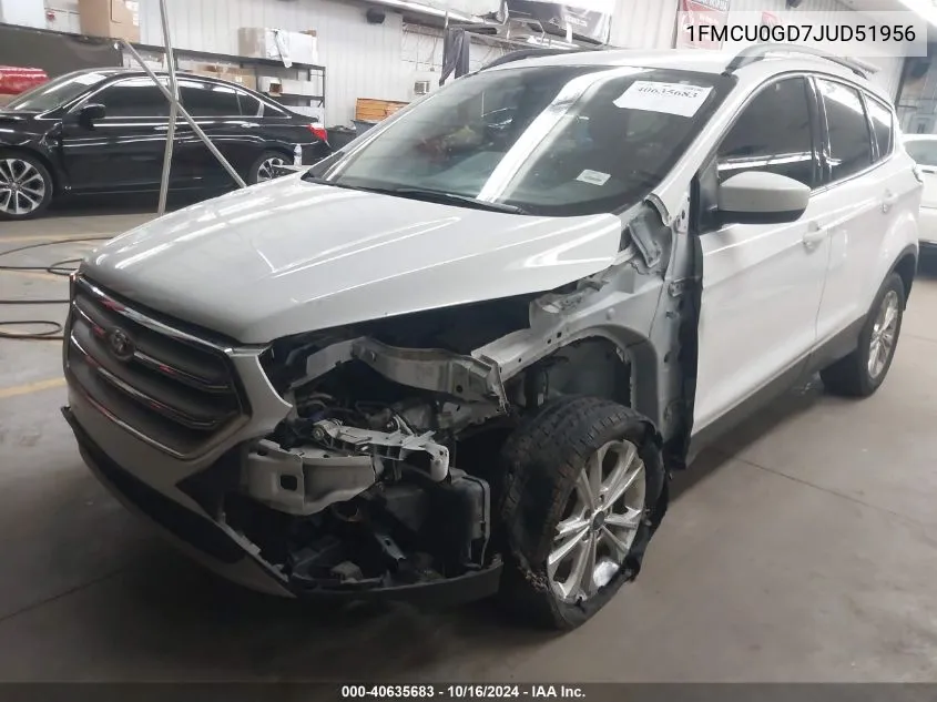 2018 Ford Escape Se VIN: 1FMCU0GD7JUD51956 Lot: 40635683