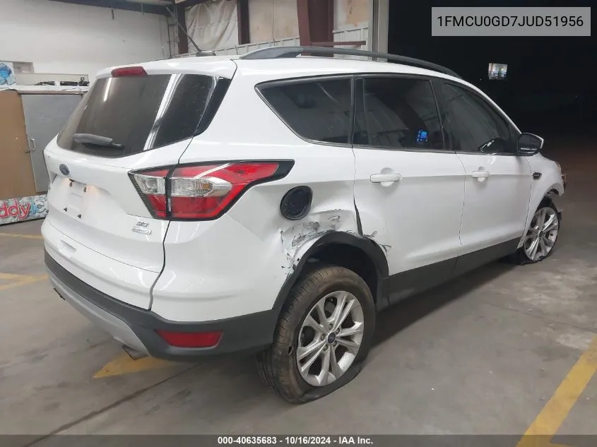 2018 Ford Escape Se VIN: 1FMCU0GD7JUD51956 Lot: 40635683