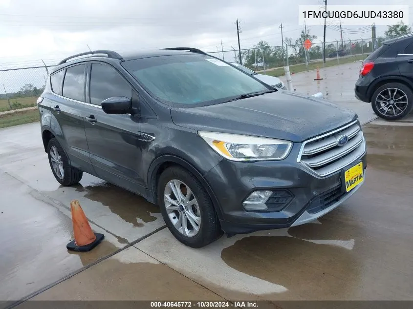 2018 Ford Escape Se VIN: 1FMCU0GD6JUD43380 Lot: 40645772