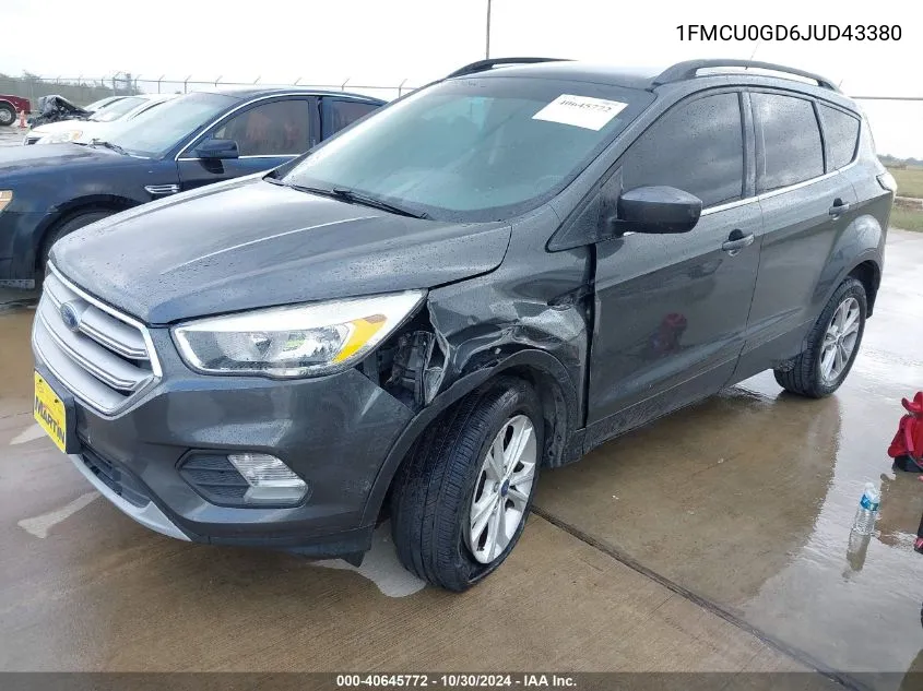 2018 Ford Escape Se VIN: 1FMCU0GD6JUD43380 Lot: 40645772