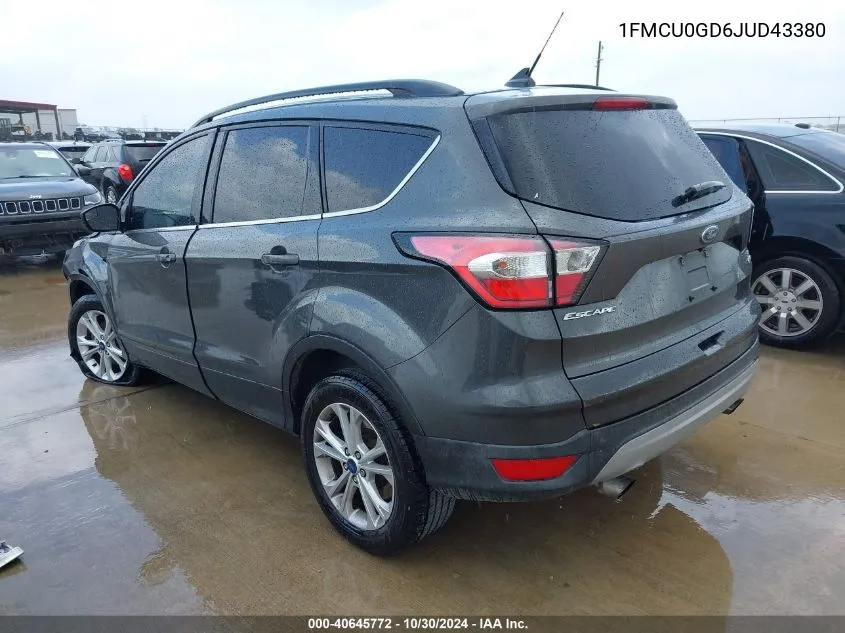 2018 Ford Escape Se VIN: 1FMCU0GD6JUD43380 Lot: 40645772