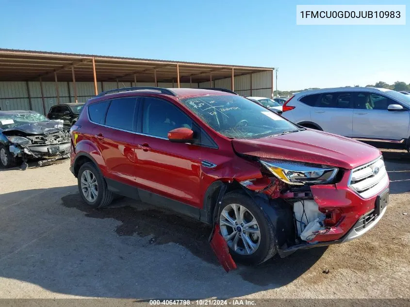 2018 Ford Escape Se VIN: 1FMCU0GD0JUB10983 Lot: 40647798