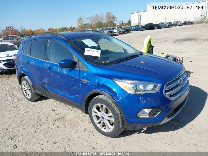 2018 Ford Escape Sel VIN: 1FMCU0HD3JUB71484 Lot: 40661708