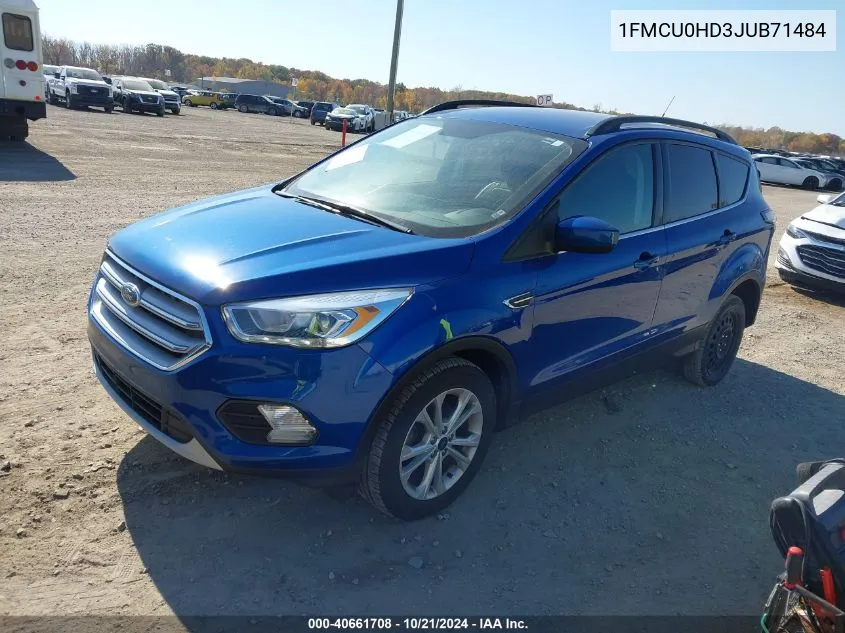 2018 Ford Escape Sel VIN: 1FMCU0HD3JUB71484 Lot: 40661708