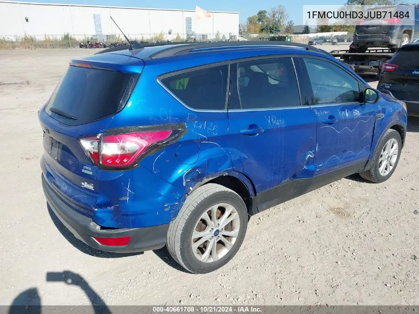 2018 Ford Escape Sel VIN: 1FMCU0HD3JUB71484 Lot: 40661708