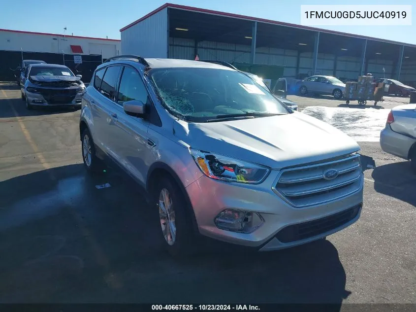 2018 Ford Escape Se VIN: 1FMCU0GD5JUC40919 Lot: 40667525