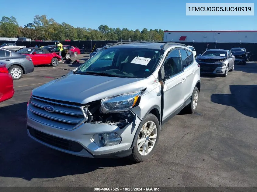 2018 Ford Escape Se VIN: 1FMCU0GD5JUC40919 Lot: 40667525