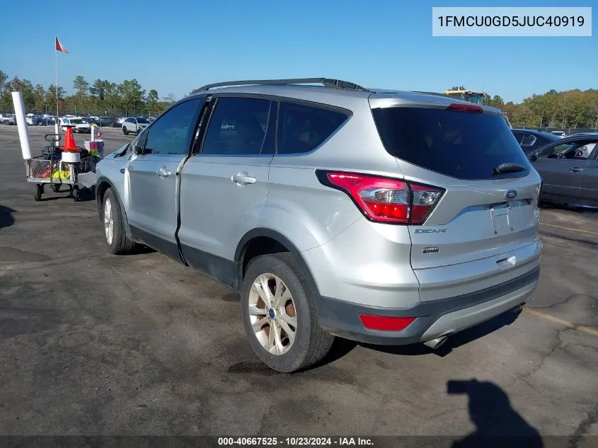 2018 Ford Escape Se VIN: 1FMCU0GD5JUC40919 Lot: 40667525