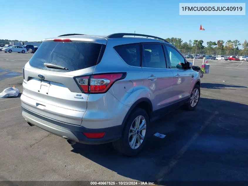 2018 Ford Escape Se VIN: 1FMCU0GD5JUC40919 Lot: 40667525