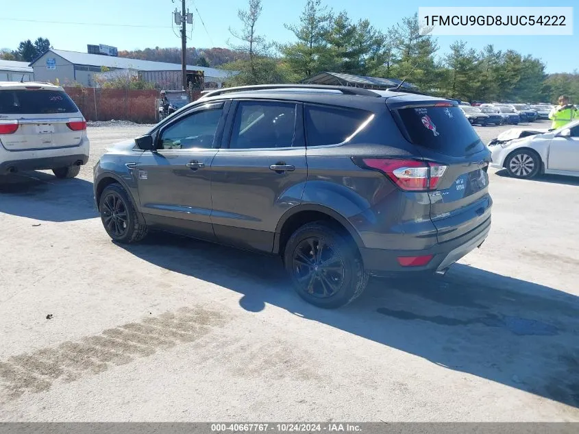 2018 Ford Escape Se VIN: 1FMCU9GD8JUC54222 Lot: 40667767