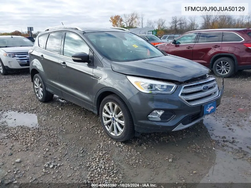 2018 Ford Escape Titanium VIN: 1FMCU9J90JUA50129 Lot: 40668590