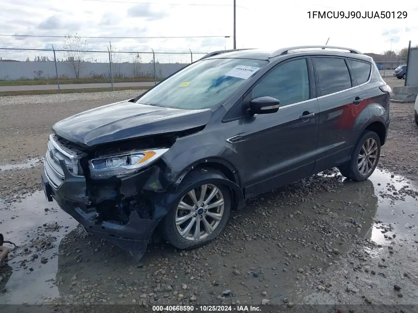 2018 Ford Escape Titanium VIN: 1FMCU9J90JUA50129 Lot: 40668590