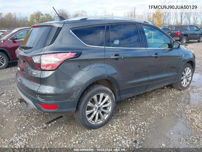 2018 Ford Escape Titanium VIN: 1FMCU9J90JUA50129 Lot: 40668590