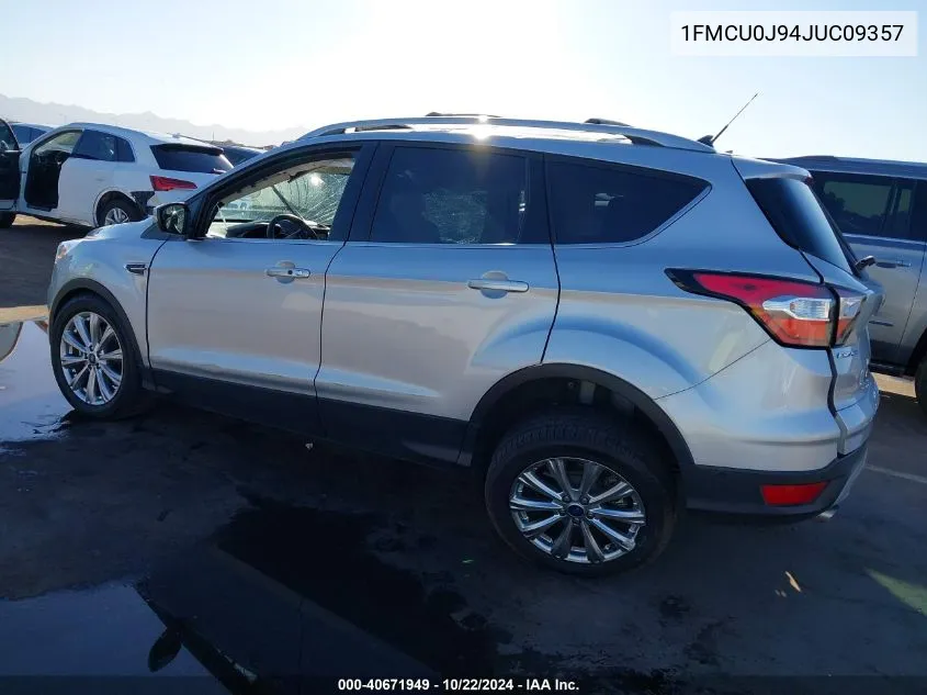 2018 Ford Escape Titanium VIN: 1FMCU0J94JUC09357 Lot: 40671949