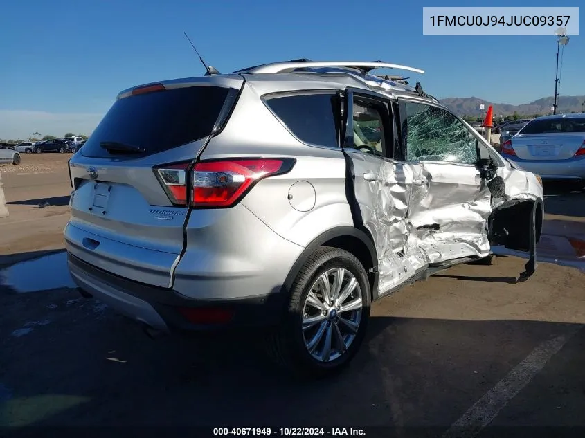 2018 Ford Escape Titanium VIN: 1FMCU0J94JUC09357 Lot: 40671949