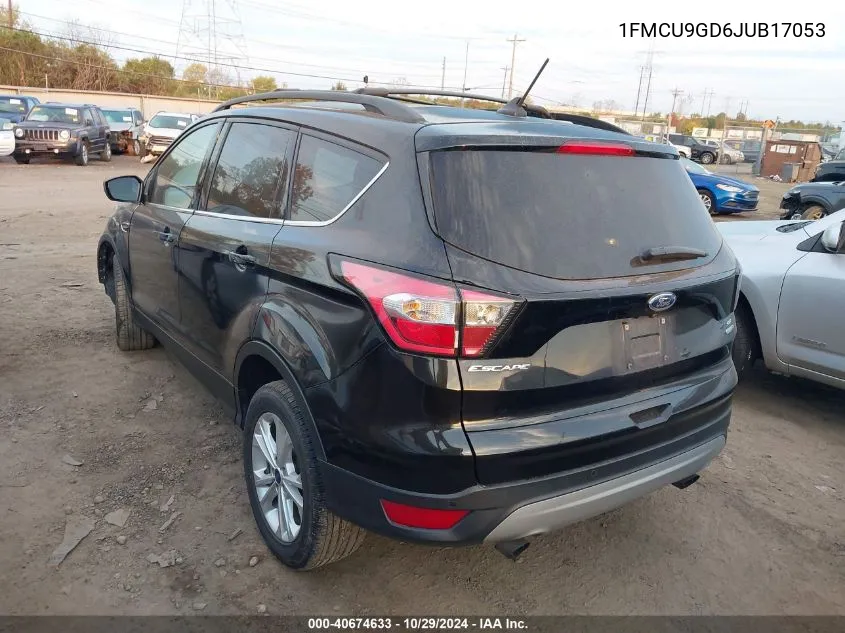 2018 Ford Escape Se VIN: 1FMCU9GD6JUB17053 Lot: 40674633