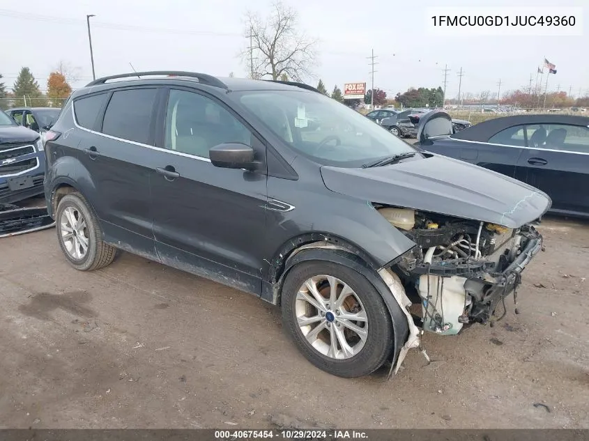 2018 Ford Escape Se VIN: 1FMCU0GD1JUC49360 Lot: 40675454