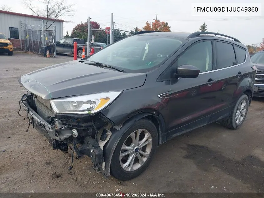 2018 Ford Escape Se VIN: 1FMCU0GD1JUC49360 Lot: 40675454