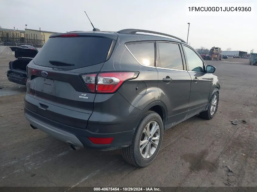 1FMCU0GD1JUC49360 2018 Ford Escape Se