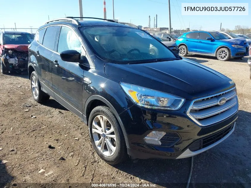 2018 Ford Escape Se VIN: 1FMCU9GD3JUD57726 Lot: 40676595