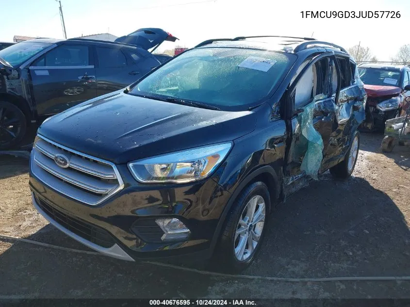 2018 Ford Escape Se VIN: 1FMCU9GD3JUD57726 Lot: 40676595