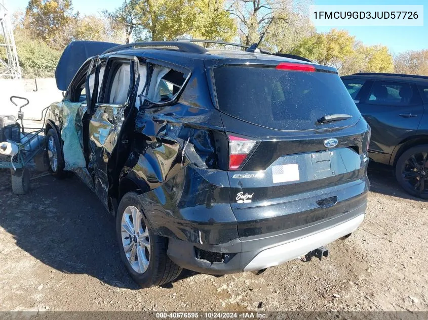 2018 Ford Escape Se VIN: 1FMCU9GD3JUD57726 Lot: 40676595