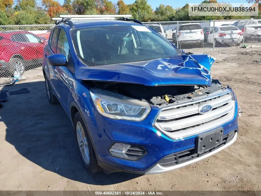 2018 Ford Escape Sel VIN: 1FMCU0HDXJUB38594 Lot: 40682381