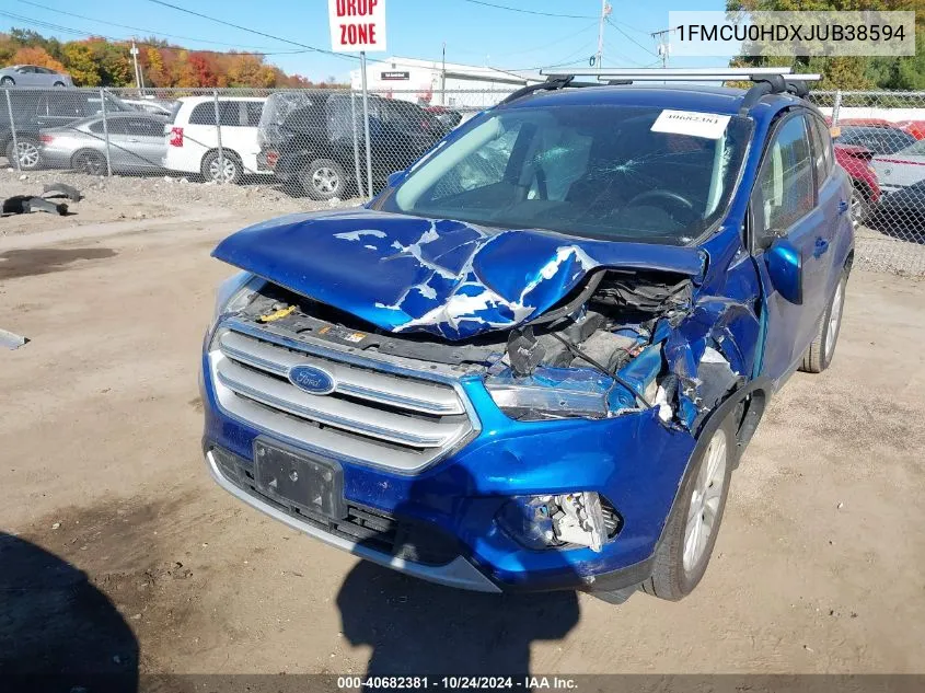 2018 Ford Escape Sel VIN: 1FMCU0HDXJUB38594 Lot: 40682381