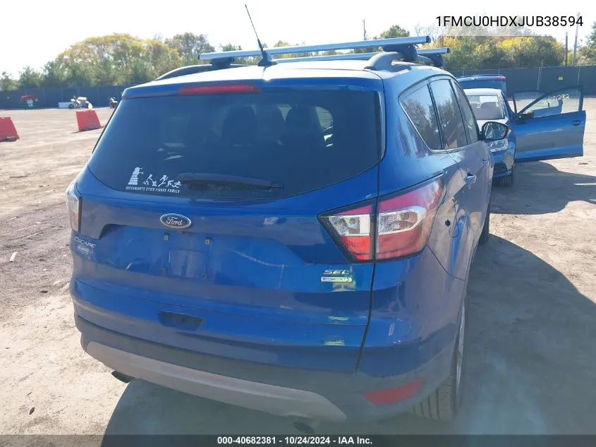 2018 Ford Escape Sel VIN: 1FMCU0HDXJUB38594 Lot: 40682381