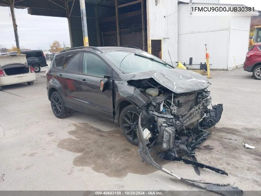 2018 Ford Escape Se VIN: 1FMCU9GD0JUB30381 Lot: 40683158