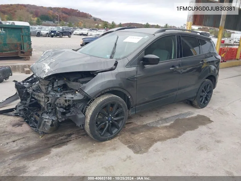 2018 Ford Escape Se VIN: 1FMCU9GD0JUB30381 Lot: 40683158