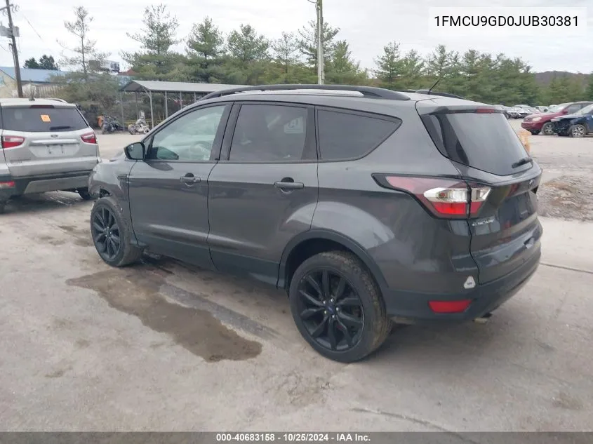 2018 Ford Escape Se VIN: 1FMCU9GD0JUB30381 Lot: 40683158