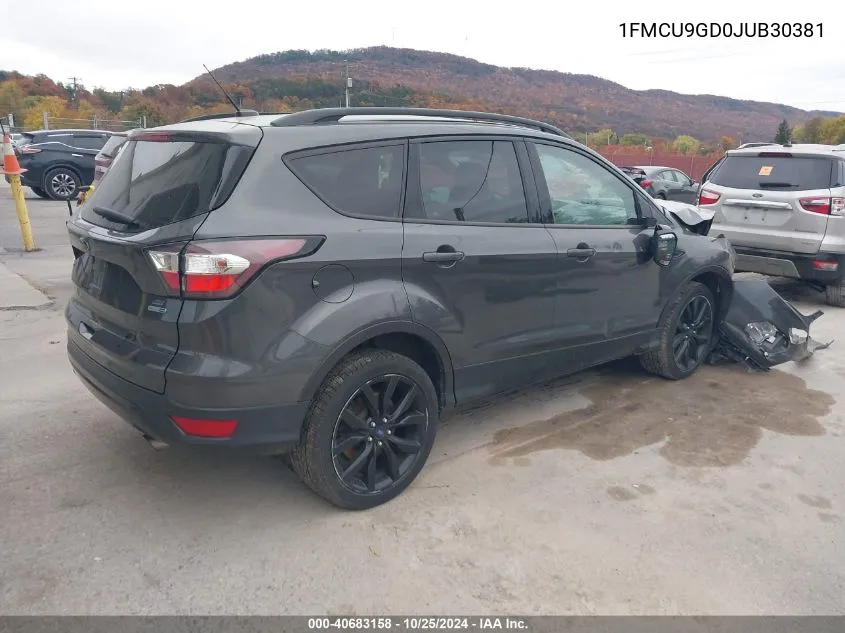 2018 Ford Escape Se VIN: 1FMCU9GD0JUB30381 Lot: 40683158