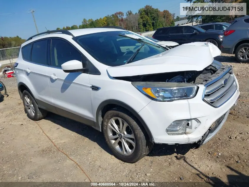 2018 Ford Escape Se VIN: 1FMCU9GD8JUD47158 Lot: 40688564