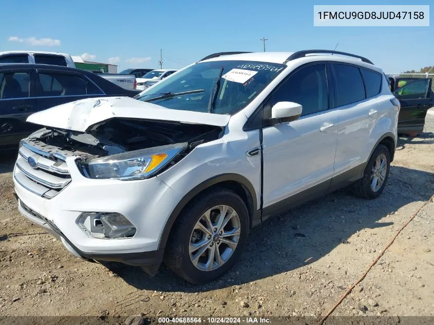 2018 Ford Escape Se VIN: 1FMCU9GD8JUD47158 Lot: 40688564