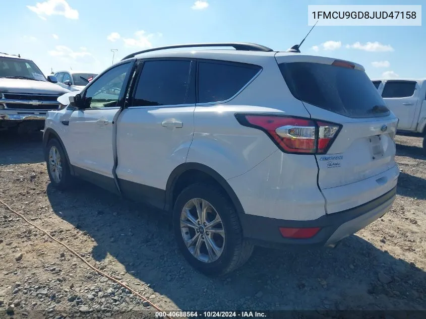 2018 Ford Escape Se VIN: 1FMCU9GD8JUD47158 Lot: 40688564