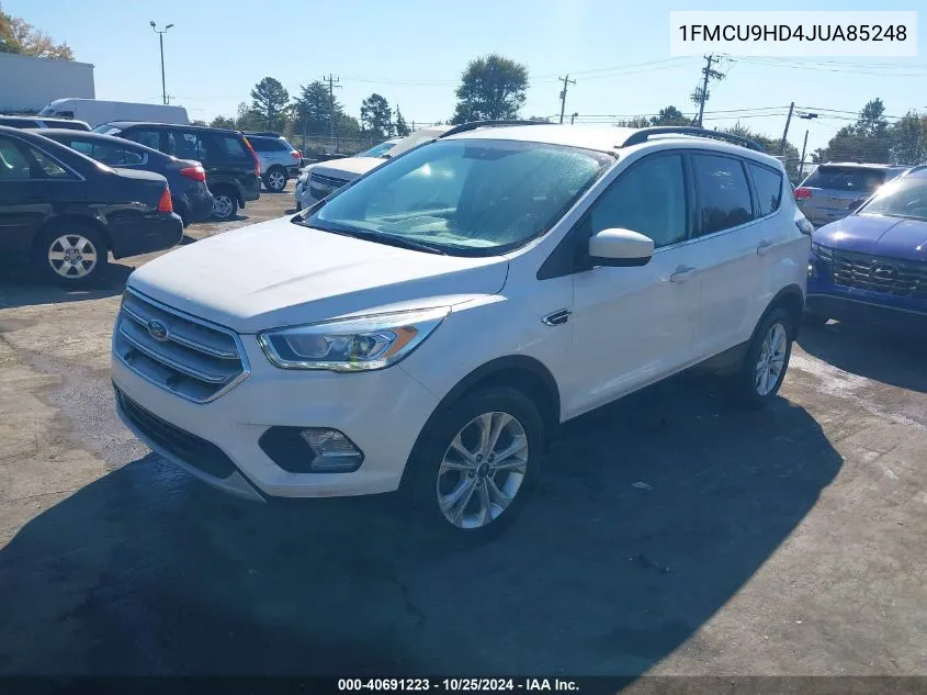 2018 Ford Escape Sel VIN: 1FMCU9HD4JUA85248 Lot: 40691223