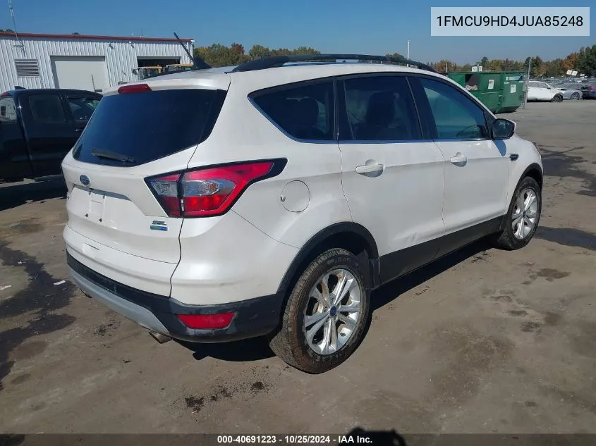 2018 Ford Escape Sel VIN: 1FMCU9HD4JUA85248 Lot: 40691223