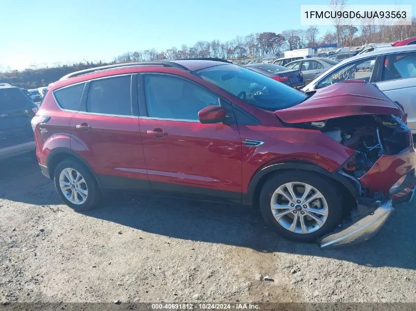 2018 Ford Escape Se VIN: 1FMCU9GD6JUA93563 Lot: 40691812