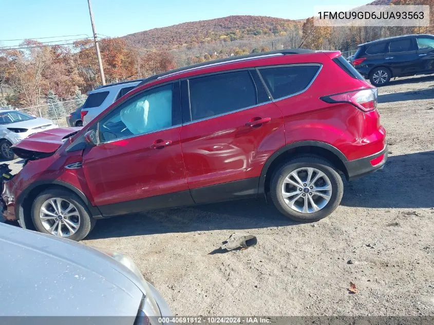 2018 Ford Escape Se VIN: 1FMCU9GD6JUA93563 Lot: 40691812