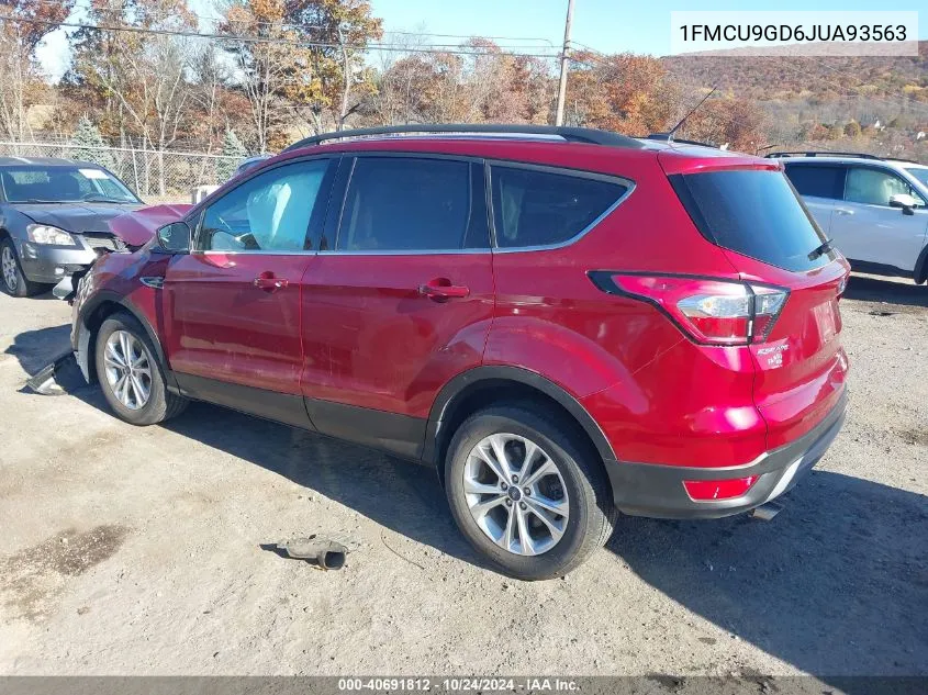 2018 Ford Escape Se VIN: 1FMCU9GD6JUA93563 Lot: 40691812