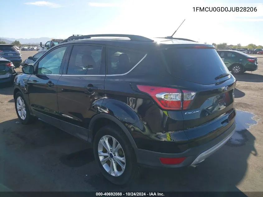 2018 Ford Escape Se VIN: 1FMCU0GD0JUB28206 Lot: 40692088