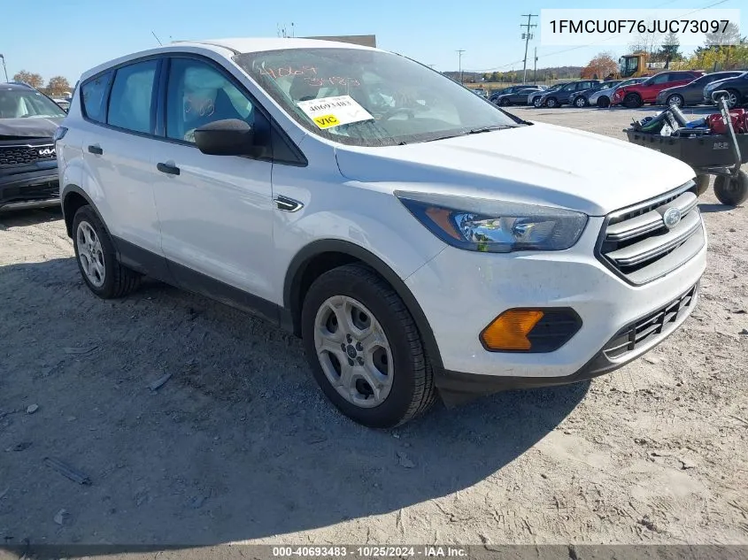 2018 Ford Escape S VIN: 1FMCU0F76JUC73097 Lot: 40693483