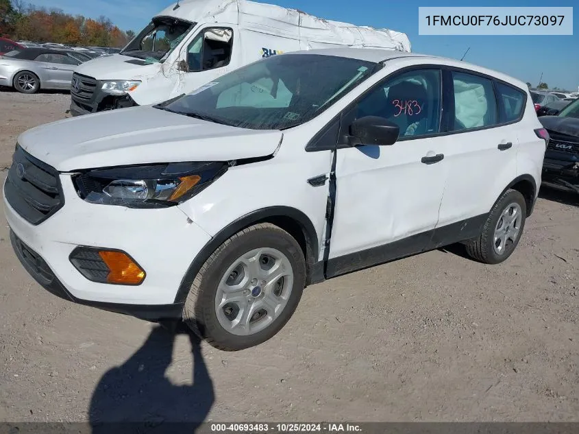 2018 Ford Escape S VIN: 1FMCU0F76JUC73097 Lot: 40693483