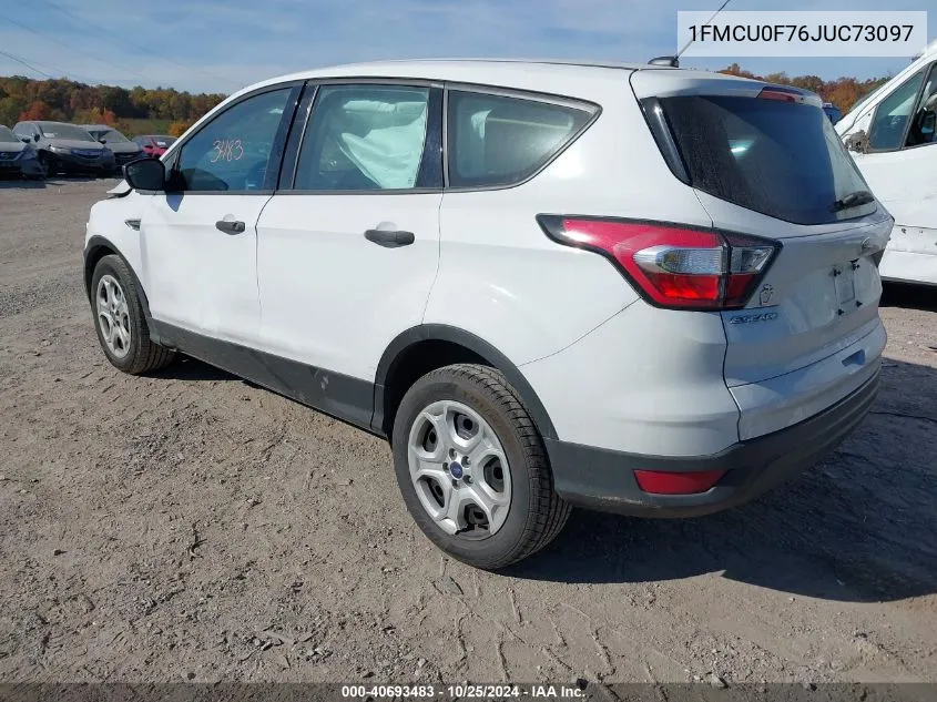 2018 Ford Escape S VIN: 1FMCU0F76JUC73097 Lot: 40693483