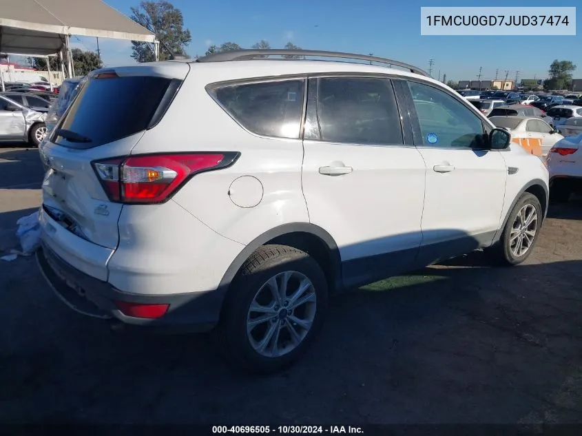 2018 Ford Escape Se VIN: 1FMCU0GD7JUD37474 Lot: 40696505