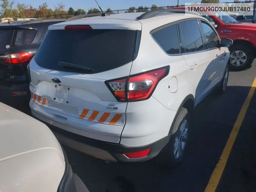 2018 Ford Escape Se VIN: 1FMCU9GD3JUB17480 Lot: 40697166