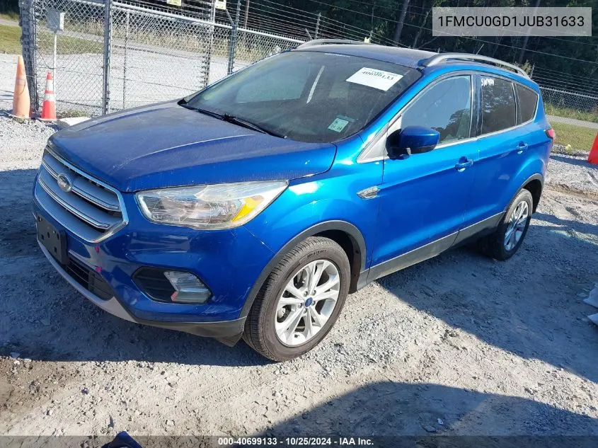 2018 Ford Escape Se VIN: 1FMCU0GD1JUB31633 Lot: 40699133