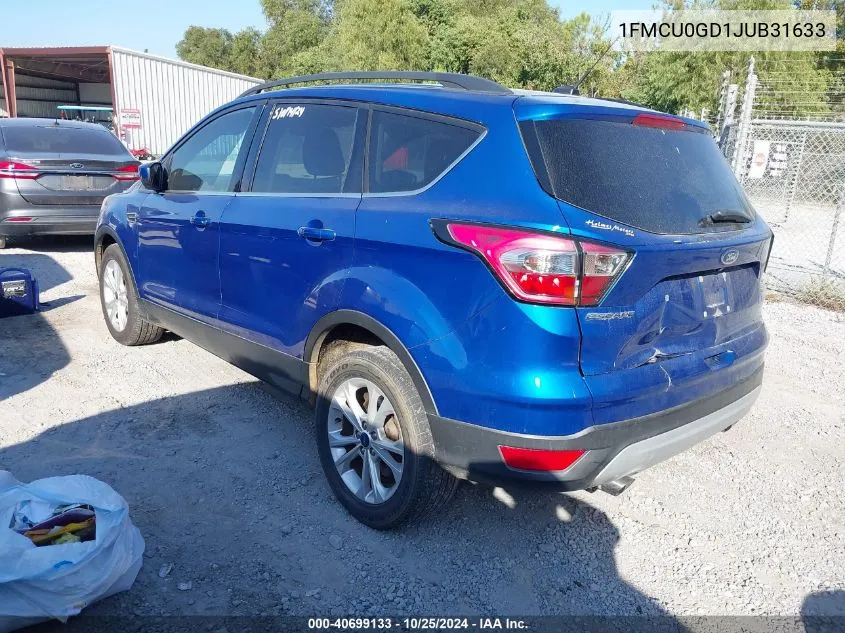 2018 Ford Escape Se VIN: 1FMCU0GD1JUB31633 Lot: 40699133